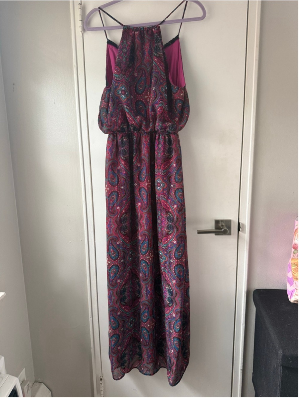 Purple Maxi Sundress with Spaghetti Straps Sz Large $40 - Picture 2 of 5